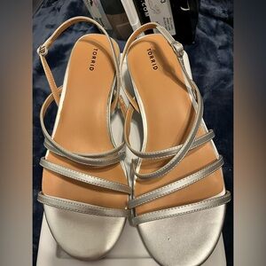 Torrid Silver Strappy Heels